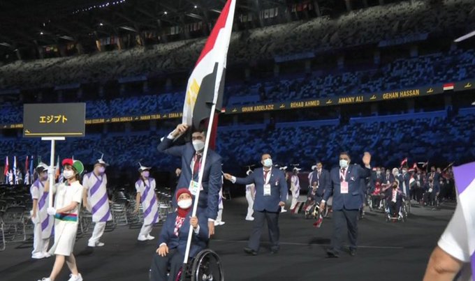 شاهد لحظة دخول بعثة مصر فى افتتاح دورة الألعاب البارالمبية